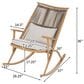 Hearth and Haven Outdoor Rocking Chair with PE Rattan Backrest in Gray (Set of 2), , large