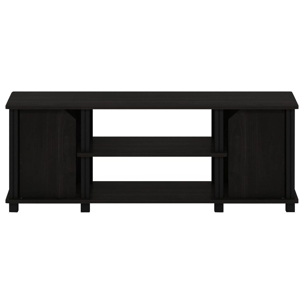 HOMLUX 43.8" TV Stand with 2-Door in Espresso and Black, , large