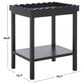 Safavieh Starlyn End Table in Matte Black, , large