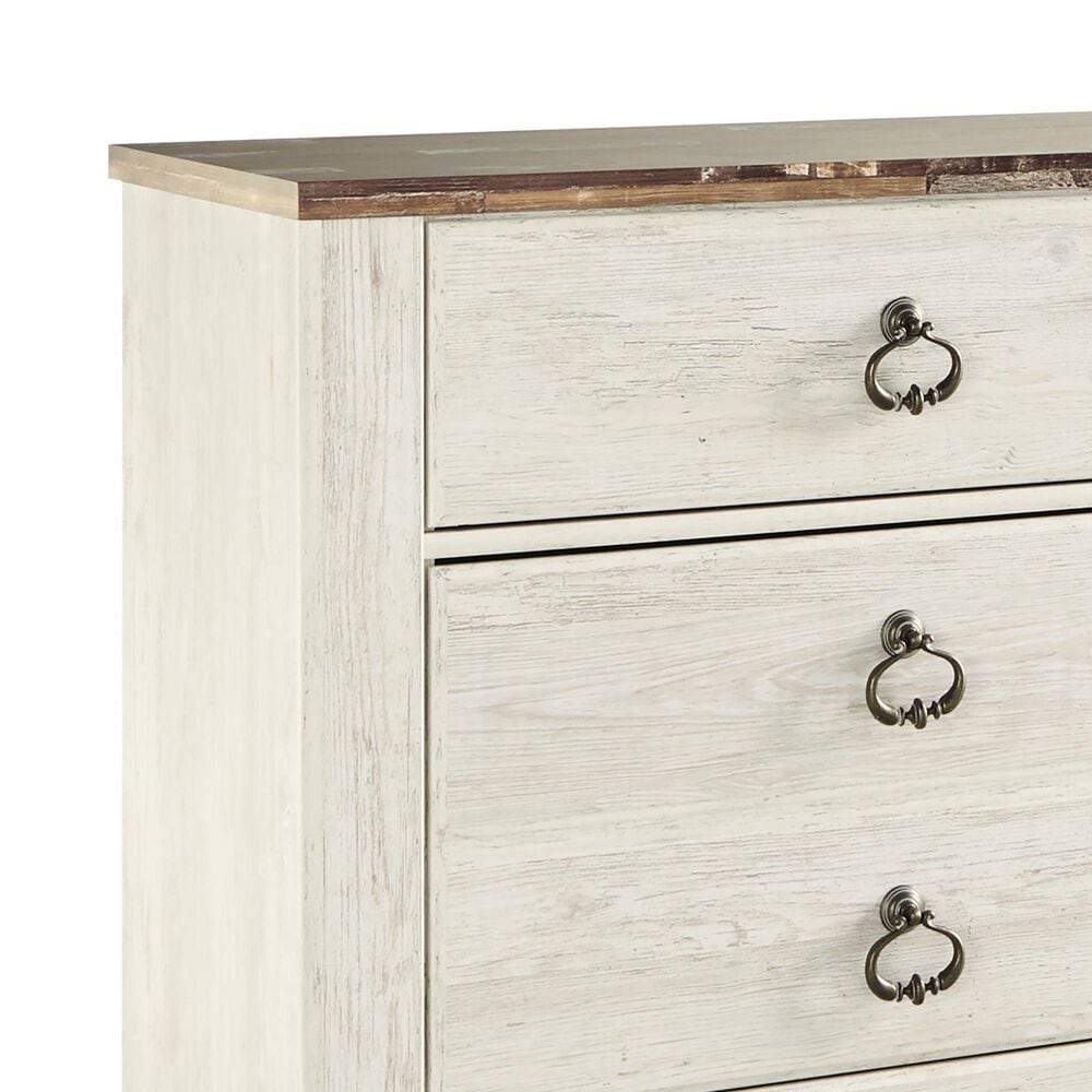 Ashley Willowton 4-Piece King Bedroom Set in Whitewash, , large