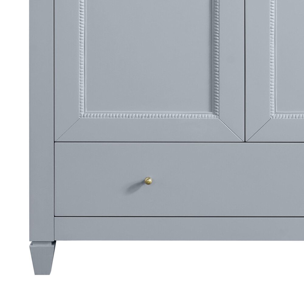 37B Claudine 36" Single Bathroom Vanity in Soft Blue with Glossy White Composite Stone Top and Backsplash, , large