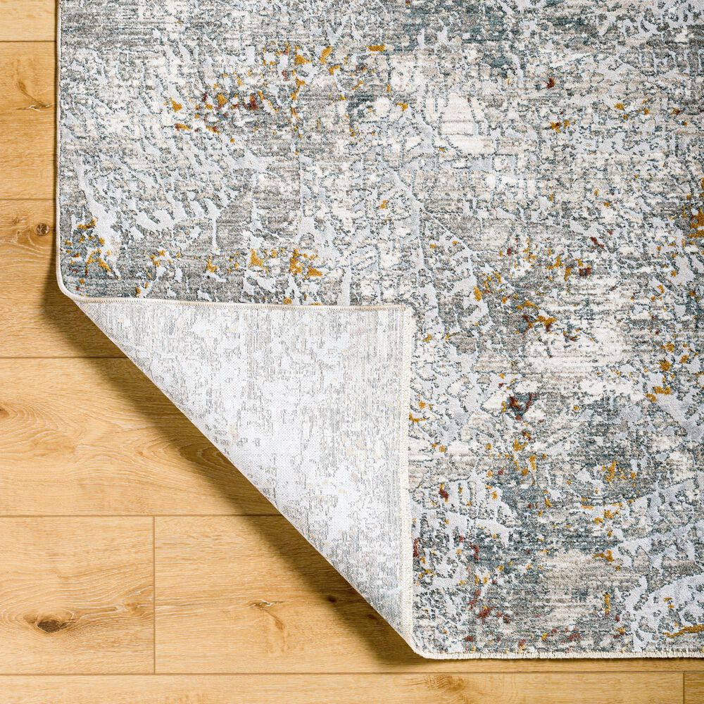 Surya Dresden Gray, White, Medium Gray, Light Slate, Mustard and Rust 2'7" x 3'11" Area Rug, , large