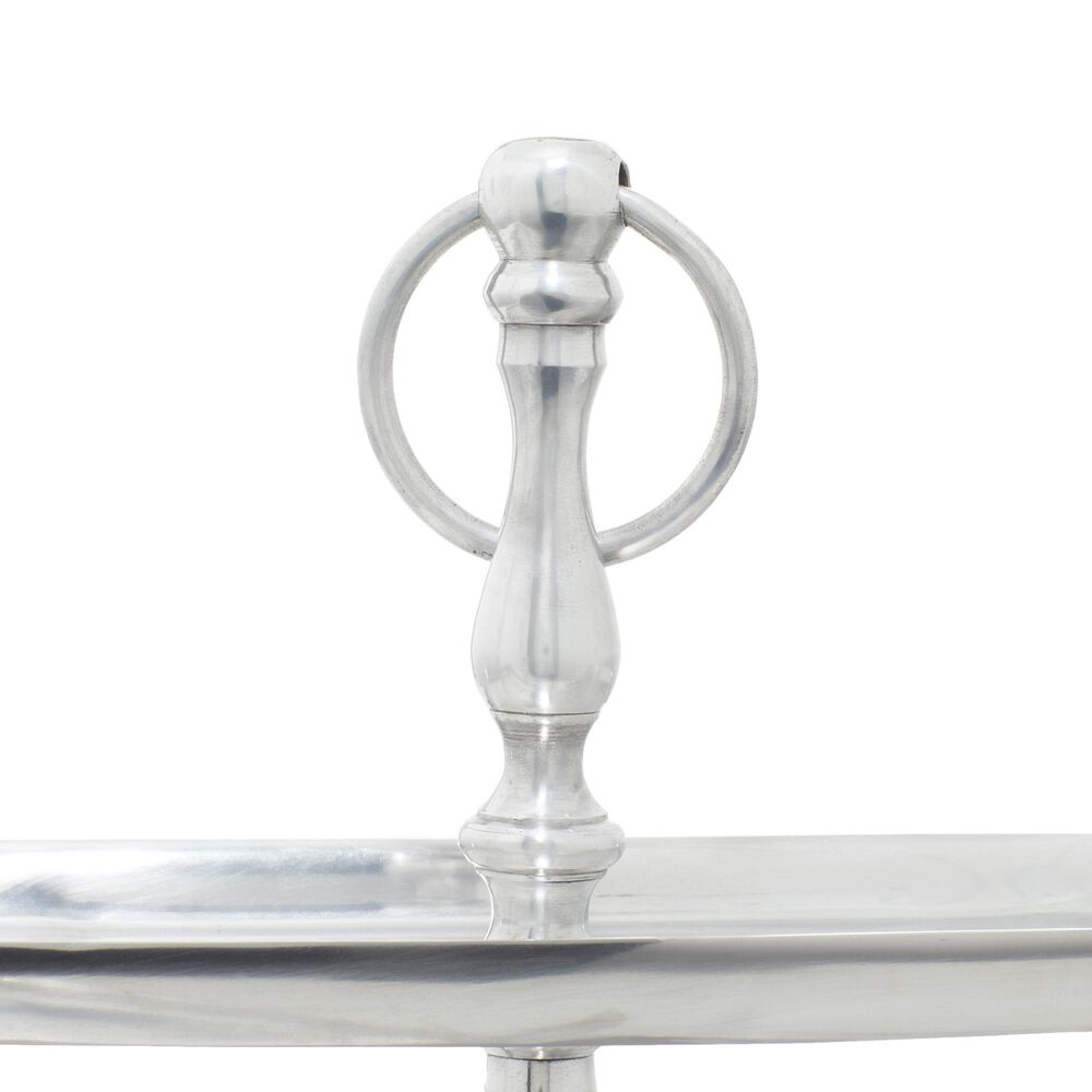 Novogratz 3-Tier Metal Rectangle Server in Silver, , large