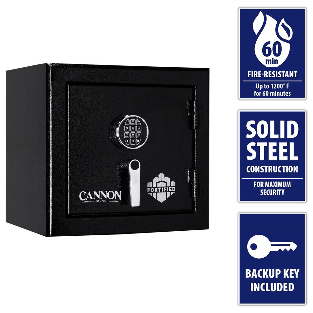 Cannon Fortified 18&quot; Personal Safe in Textured Black Gloss, , large