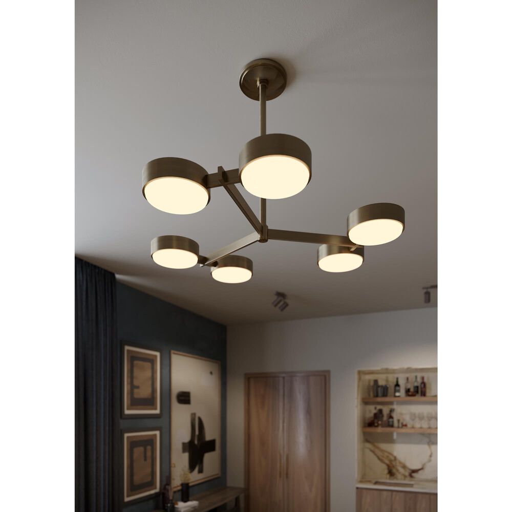 Troy Lighting Rory 6-Light Chandelier in Patina Brass, , large