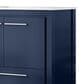 Lexora Home Lafarre 36" Single Bathroom Vanity in Navy Blue with 2 cm White Cultured Marble Top and Rectangular Sink, , large