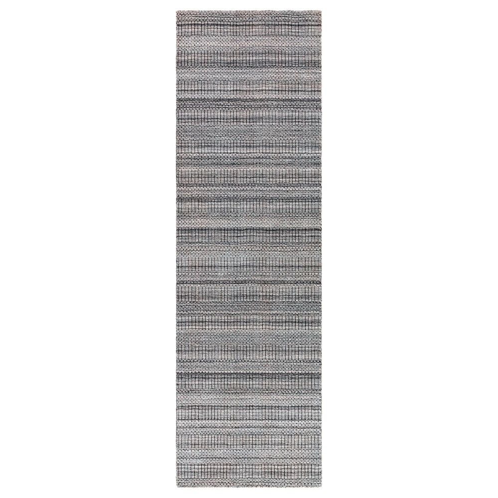 Surya Hickory 2"6" x 8" Gray, Charcoal, Light Slate and Cream Runner, , large