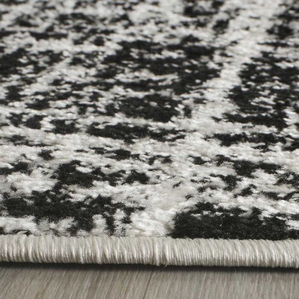 Safavieh Adirondack ADR116B 4&#39; Round Ivory and Black Area Rug, , large