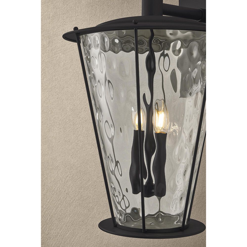 Troy Lighting Jantzen 22" 2-Light Outdoor Wall Sconce in Texture Black, , large