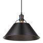 Golden Lighting Orwell 14" 1-Light Pendant in Matte Black, , large