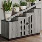 Furniture of America Lewis Shoe Storage Cabinet in Vintage Grey, , large
