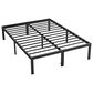 Hearth and Haven Full Heavy Duty Metal Bed Frame in Black, , large