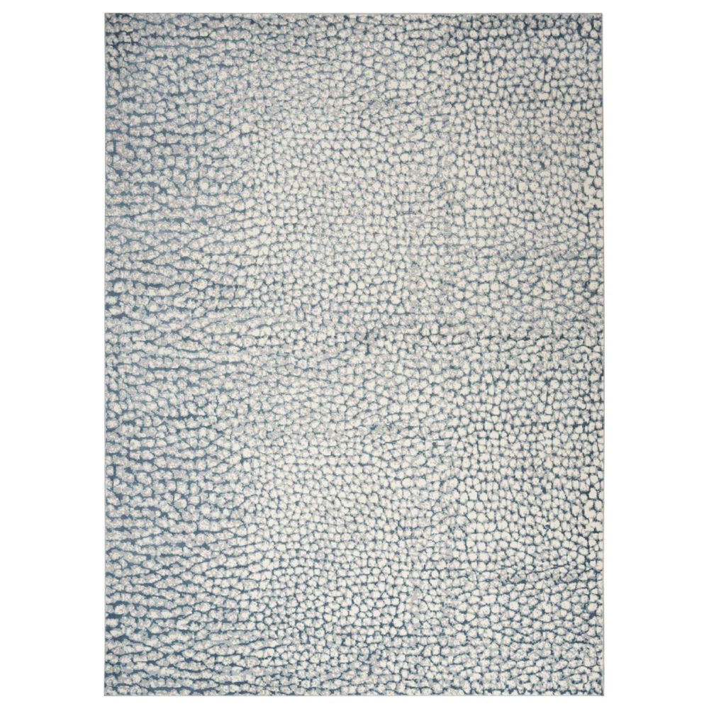 Nourison Joli 8"6" x 11"6" Ivory, Blue and Grey Area Rug, , large