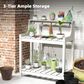 HOMLUX Outdoor Storage Potting Bench in White, , large
