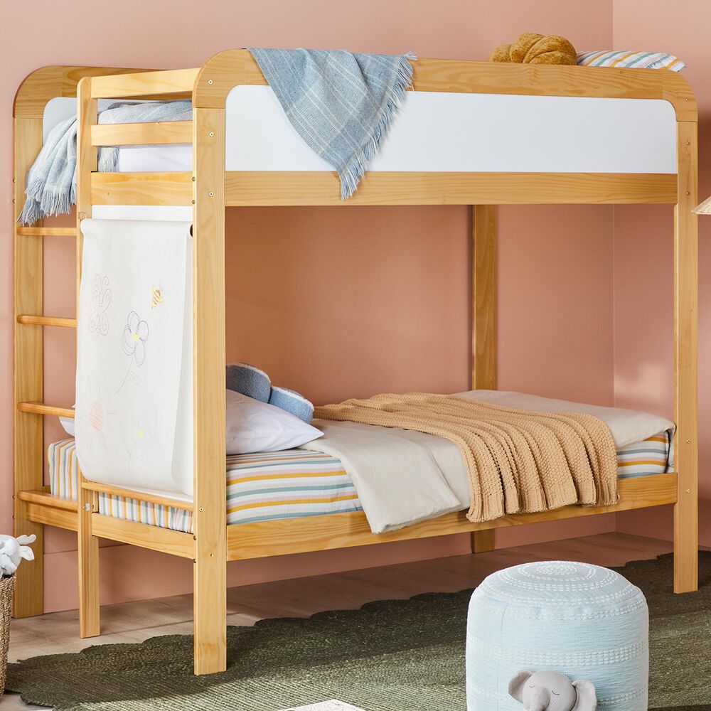 Walker Edison Adyn Twin over Twin Bunk Bed in Walnut, , large