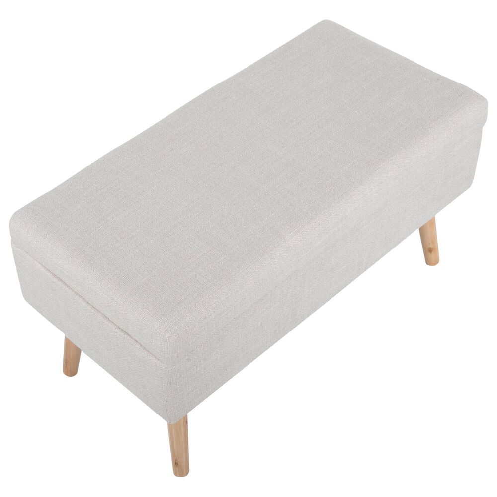 LumiSource Storage Bench in Beige, , large