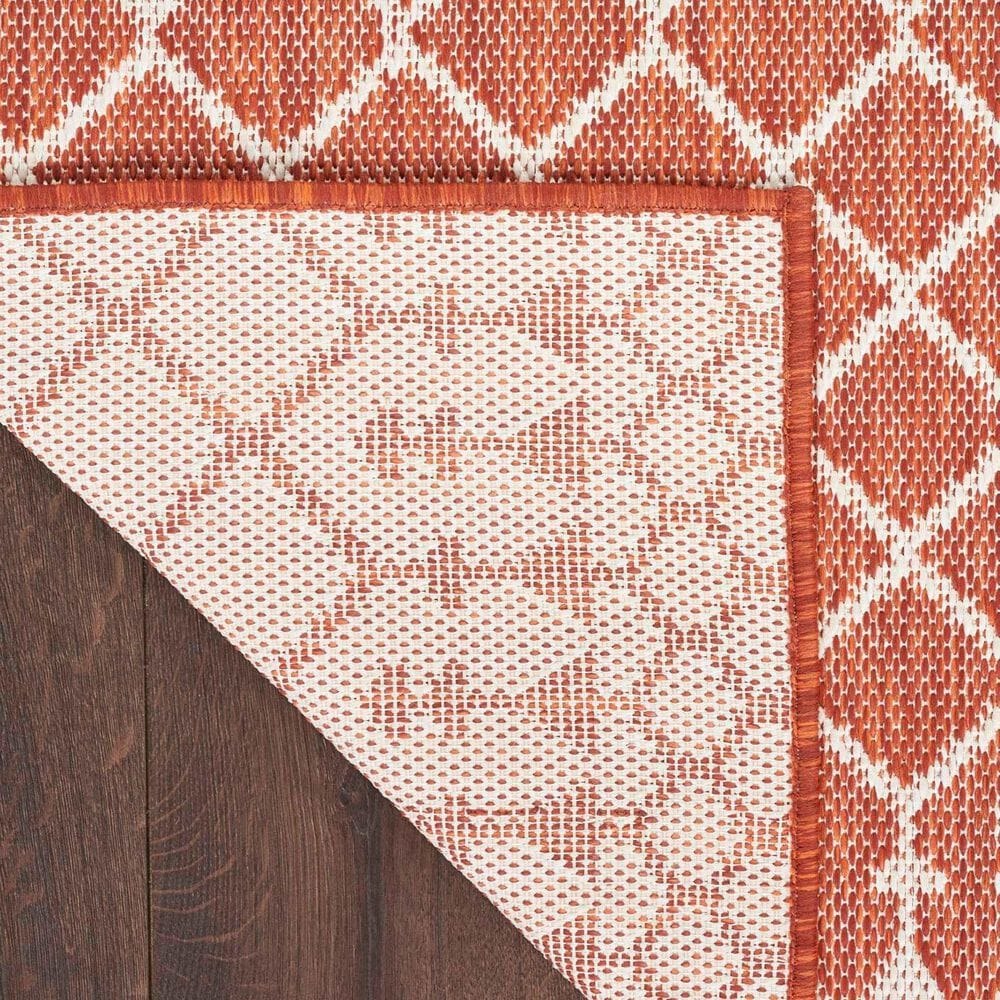 Nourison Positano Southwestern Terracotta 4&#39; x 6&#39; Indoor/Outdoor Area Rug, , large