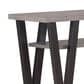 Pacific Landing Higgins V-Shaped Sofa Table in Black and Antique Grey, , large