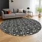 Dalyn Rug Company Soft Essentials Floral Black 8" Round Indoor/Outdoor Area Rug, , large