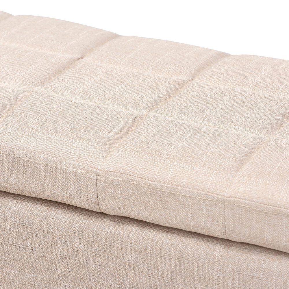 Baxton Studio Fera Storage Ottoman in Beige, , large