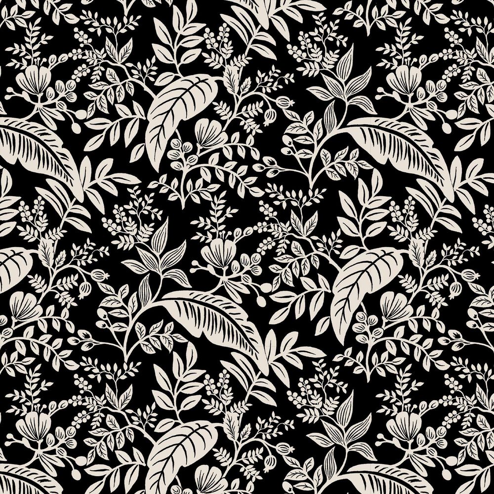 Rifle Paper Co Crafted by Cloth &amp; Company Mayfair Twin Headboard in Canopy Black/Cream, , large