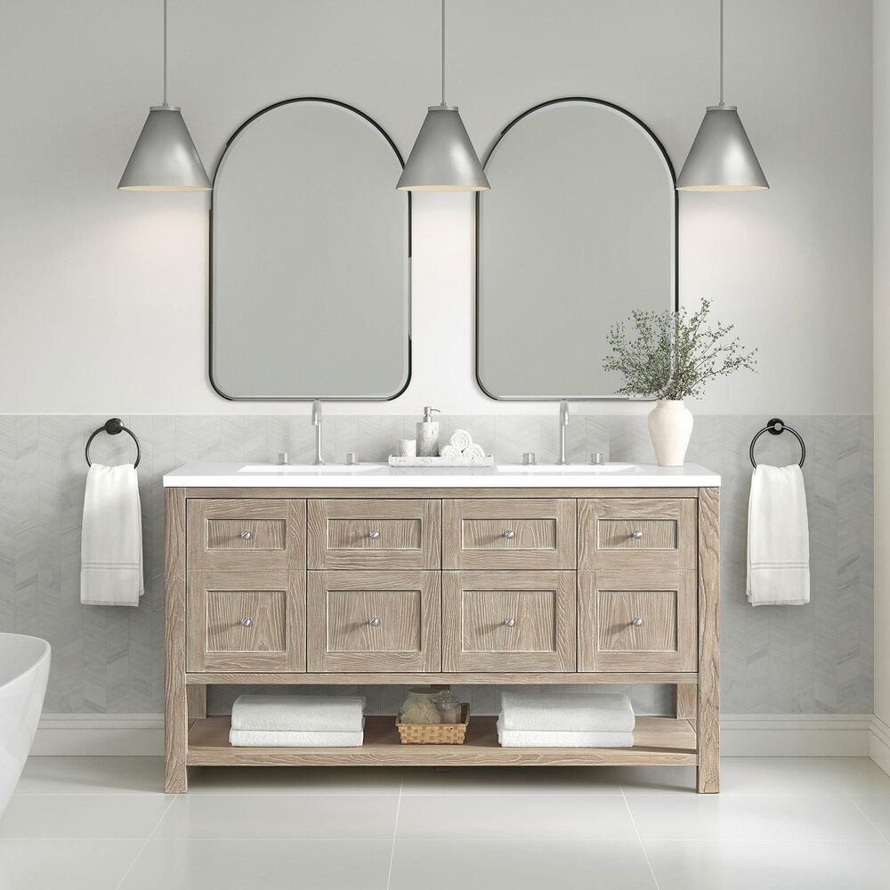 James Martin Rohe 24&quot; Arched Mirror in Matte Black, , large