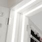 GigaCloud Swivel Jewelry Cabinet with Full Length Mirror and Locking Mechanism in White, , large