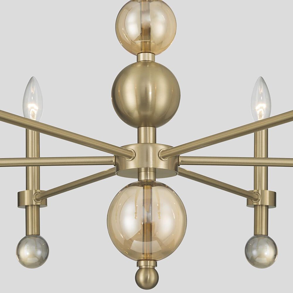 Savoy House Crescent 6-Light Chandelier in Noble Brass, , large