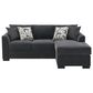 Coaster Storey 2-Piece Stationary Reversible Sleeper Sectional in Dark Grey, , large