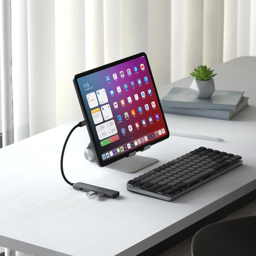 Satechi 4-in-1 USB-C Slim Multiport Adapter in Space Grey, , large