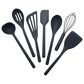 Green Pan Platinum Silicone 7-Piece Utensil Set in Charcoal Grey, , large
