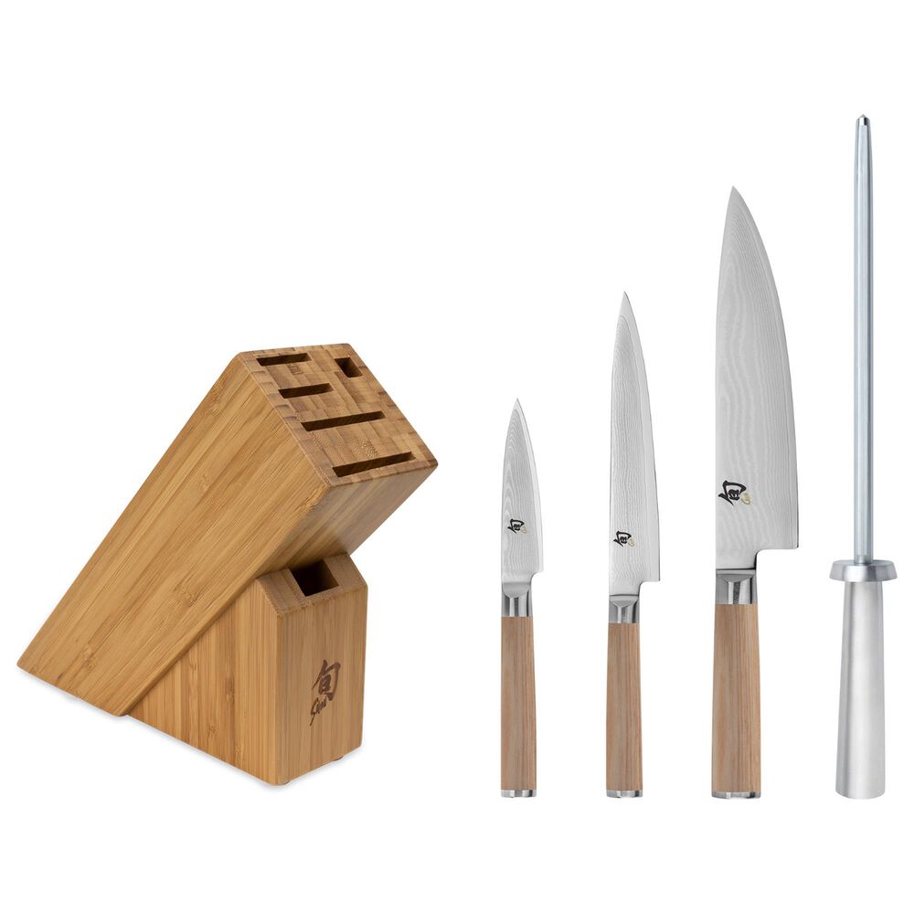 Shun Classic Blonde 5-Piece Knife Block Set in Blonde, , large