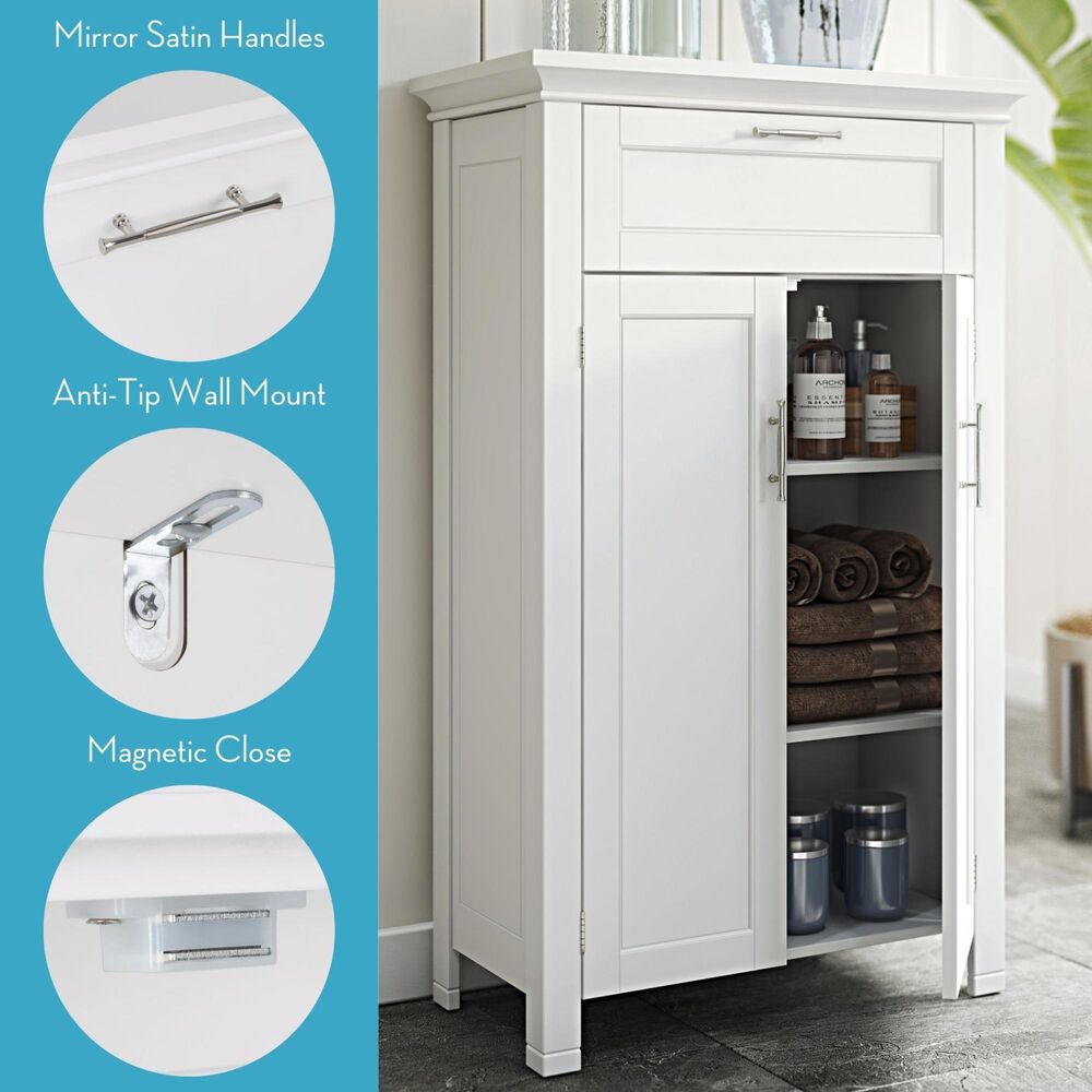 RiverRidge Home Somerset 2-Door Floor Cabinet in White, , large