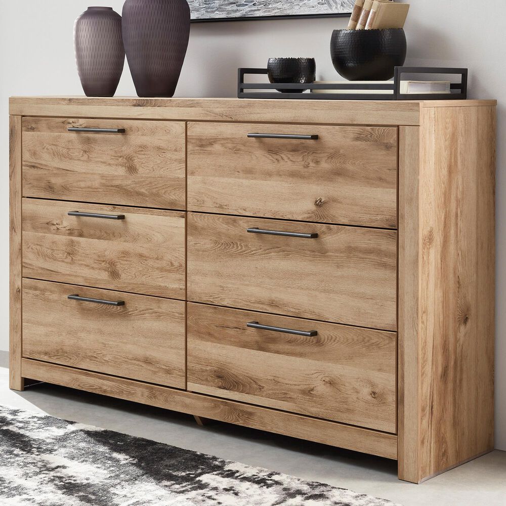 Ashley Hyanna 6-Drawer Dresser in Golden Rustic, , large