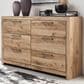 Ashley Hyanna 6-Drawer Dresser in Golden Rustic, , large