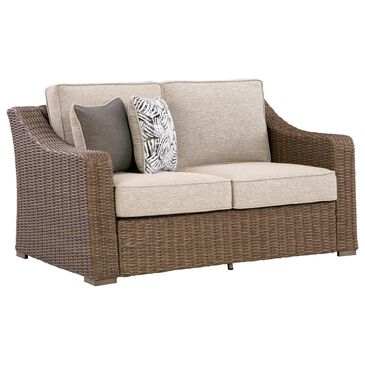 Ashley Laguna Heights Stationary Loveseat with Cushions in Beige, , large