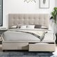 Mayberry Hill Hacienda Queen Upholstered Storage Bed in Tacoma Oak White, , large