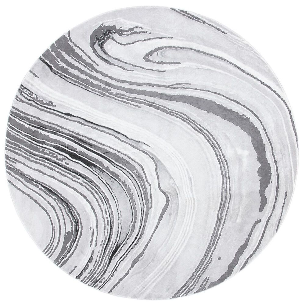 Safavieh Craft 6"7" Round Light Grey and Grey Area Rug, , large