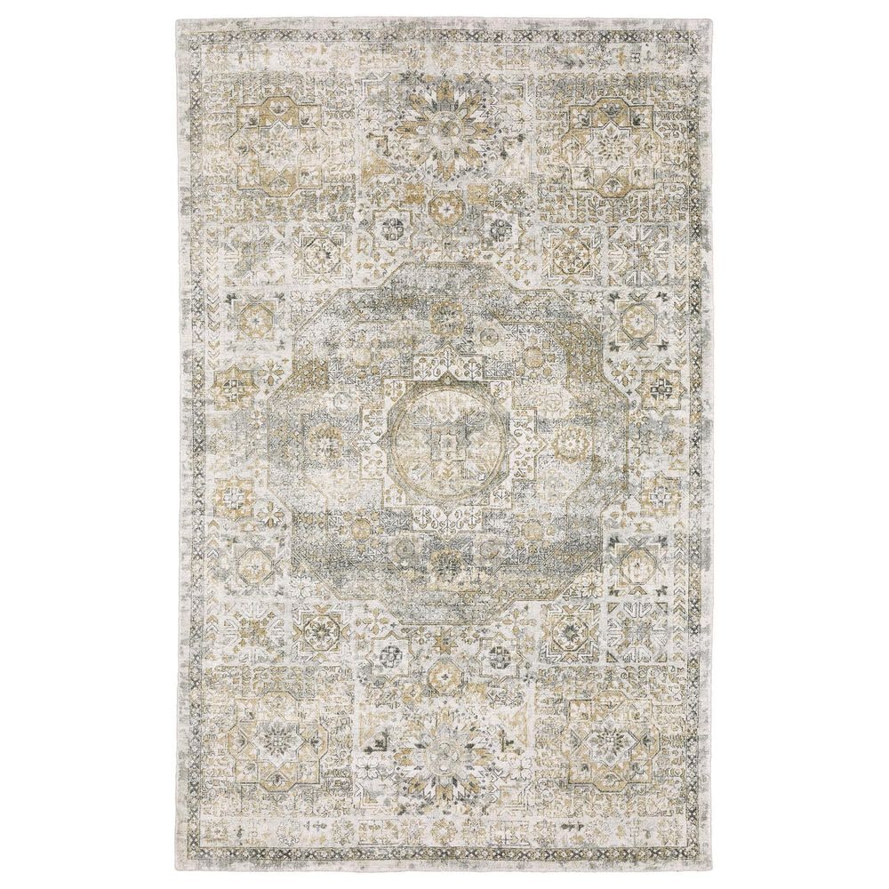 Oriental Weavers Windham Grey and Gold 6" x 9" Area Rug, , large