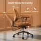 HOMLUX Executive Office Chair with Suede Fabric Cushion in Brown, , large