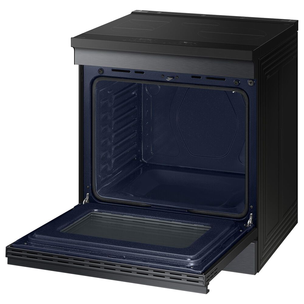 Samsung Bespoke Bespoke 6.3 Cu. Ft. Smart Slide-In Electric Induction Range with Anti-Scratch Glass Cooktop in Matte Black Steel, , large