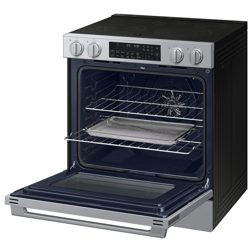 Samsung Bespoke 6.3 Cu. Ft. Smart Slide-In Electric Range with Illuminated Precision Knobs in Stainless Steel, , large