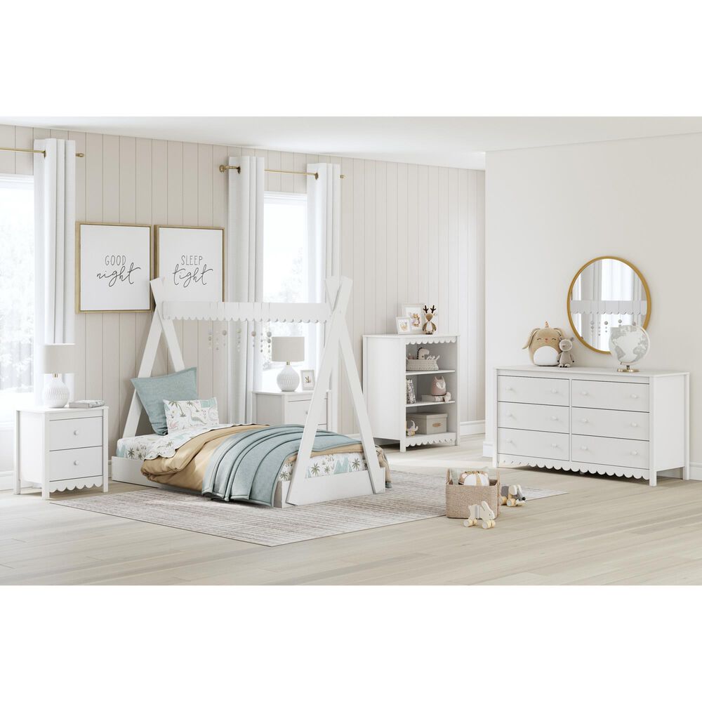 Ashley Hallityn Twin Tent Bed in Matte White, , large