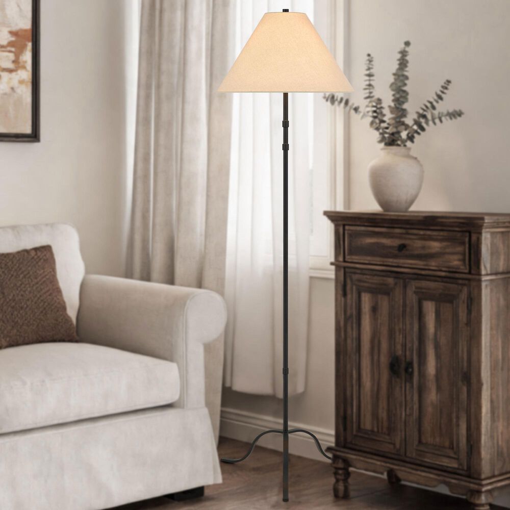 Cal Lighting Segovia Floor Lamp in Black, , large