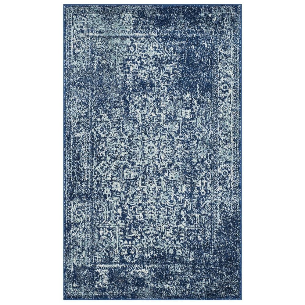 Safavieh Evoke EVK256A 2"2" x 4" Navy and Ivory Runner, , large