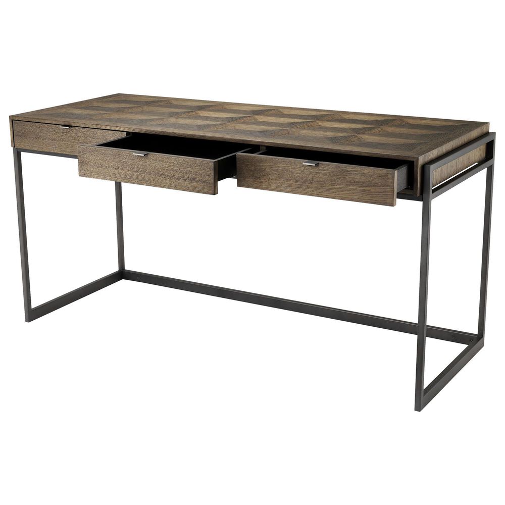 Eichholtz Gregorio Writing Desk in Bronze and Oak, , large