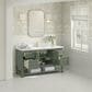 James Martin Vanities Breckenridge 60" Single Bathroom Vanity in Smokey Celadon with Single Hole 3 cm White Zeus Quartz Top and Rectangular Sink, , large