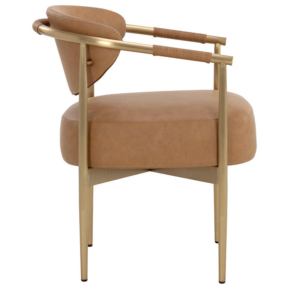 37B Heloise Arm Chair in Gold, , large