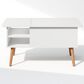 HOMLUX 2-Tier Lift Top Coffee Table in White, , large