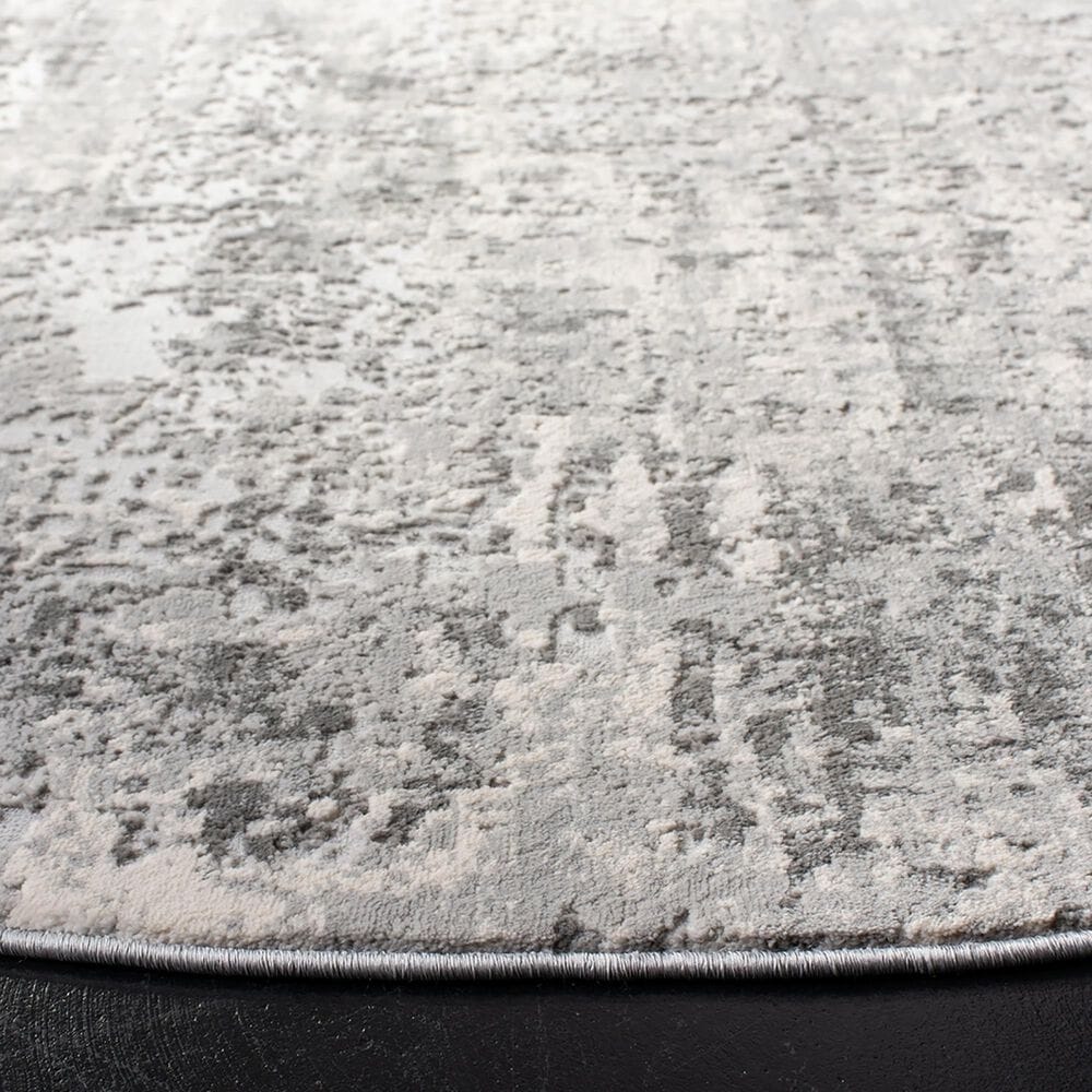 Safavieh Invista INV413G 6&#39;7&quot; Round Grey and Ivory Area Rug, , large